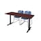 Cain Rectangle Tables > Training Tables > Cain Training Table & Chair Sets, 60 W, 24 L, 29 H, Mahogany MTRCT6024MH44BE - alternate 1